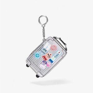 NWT MICHAEL KORS Suitcase Bag Charm/Trolley Key chain With travel stickers
